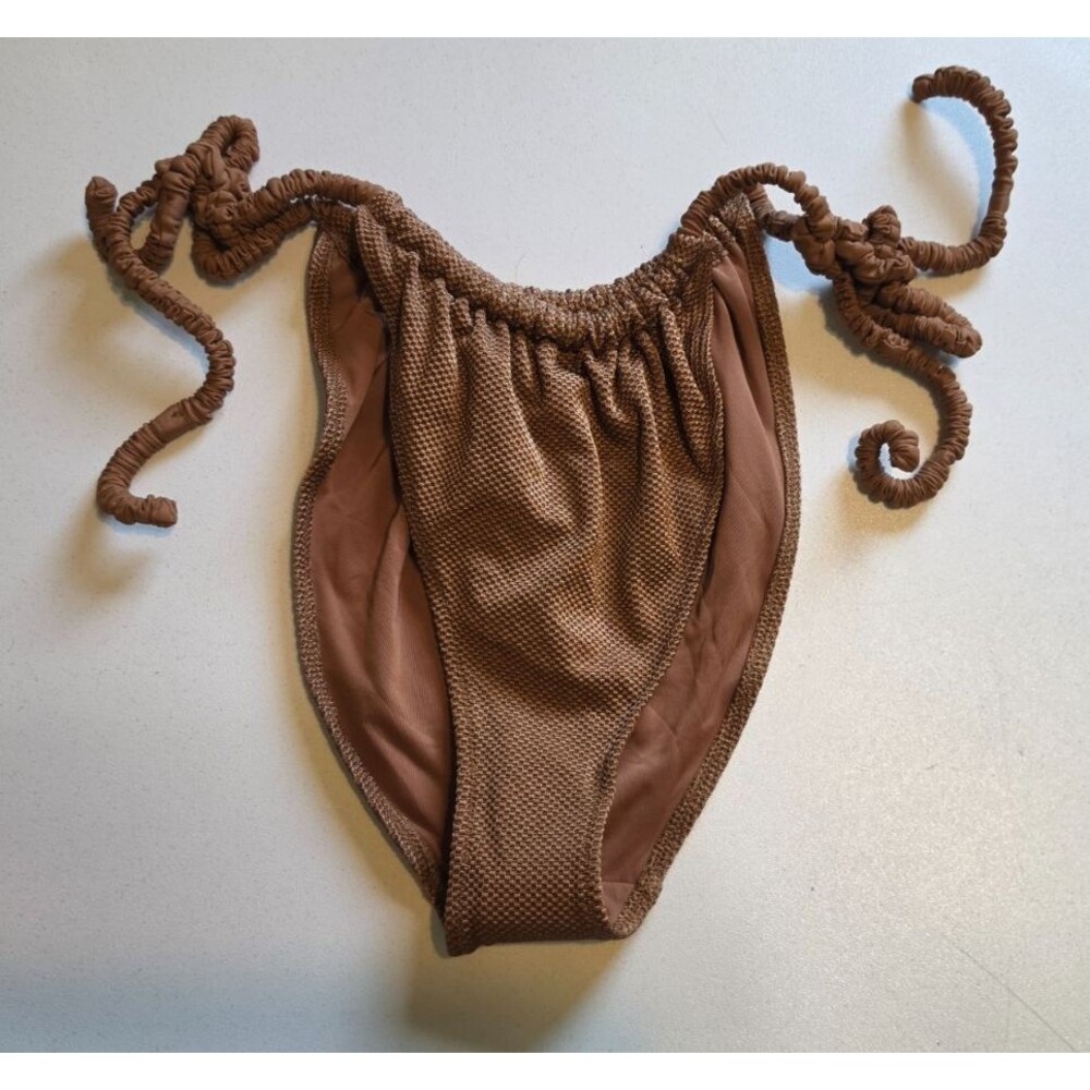 Aerie American Eagle Brown Tie Close Cheekiest Bathing Suit Bottom NEW $29.95 XL